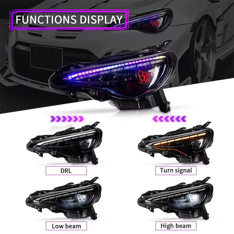 Full LED RGB Headlights for 2012-21 Toyota GT86/Subaru BRZ/Scion FRS