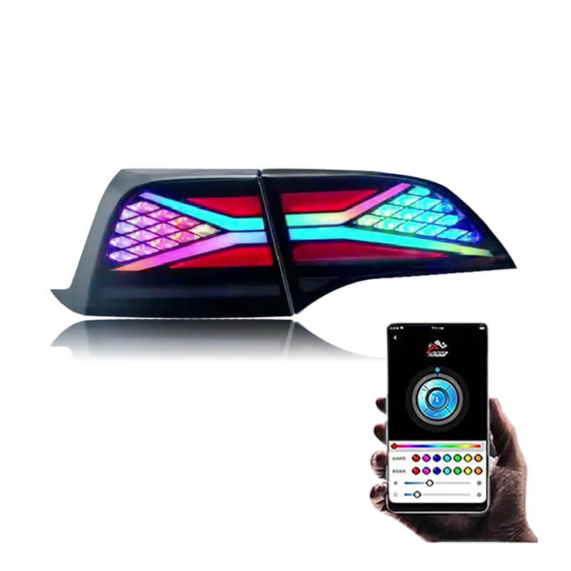 Tesla rgb led tail lights app comtrol