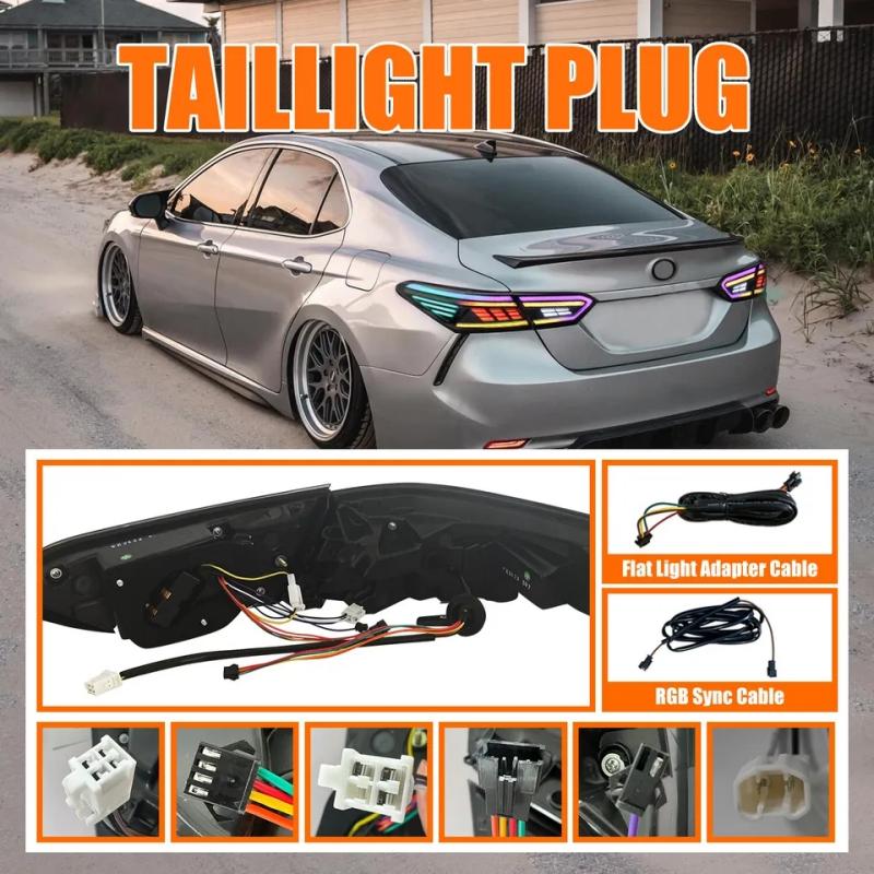 Full LED RGB Taillights Assembly for 2018-24 Toyota Camry