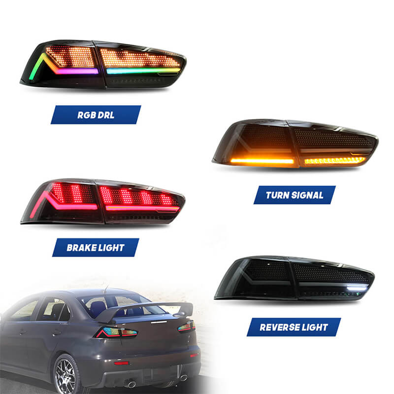 Mitsubishi Lancer/evo 08-18 RGB Tail Lights - 30 Digital Patterns