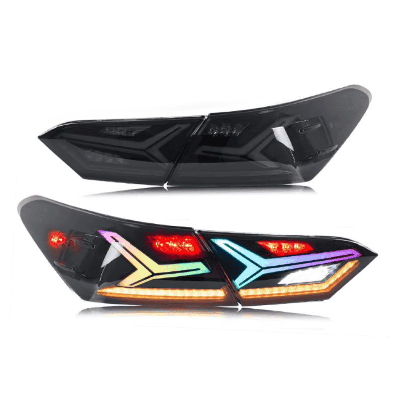 Full LED RGB Taillights Assembly for 2018-24 Toyota Camry(Fish Bone Style)