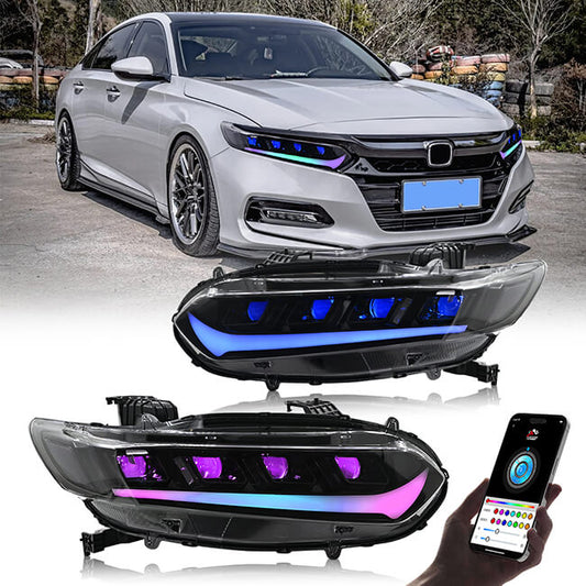 Full LED RGB Headlights for 2018-22 Honda Accord