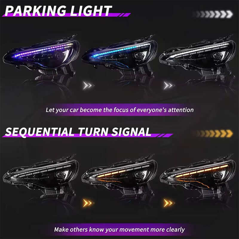 Full LED RGB Headlights for 2012-21 Toyota GT86/Subaru BRZ/Scion FRS
