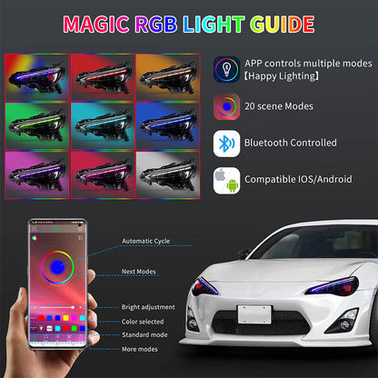 Full LED RGB Headlights for 2012-21 Toyota GT86/Subaru BRZ/Scion FRS