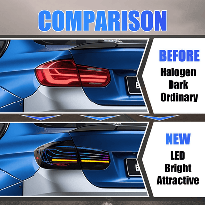Full LED RGB Taillights Assembly for 2013-19 BMW F30/F80/F35 CLS