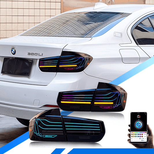Full LED RGB Taillights Assembly for 2013-19 BMW F30/F80/F35 CLS