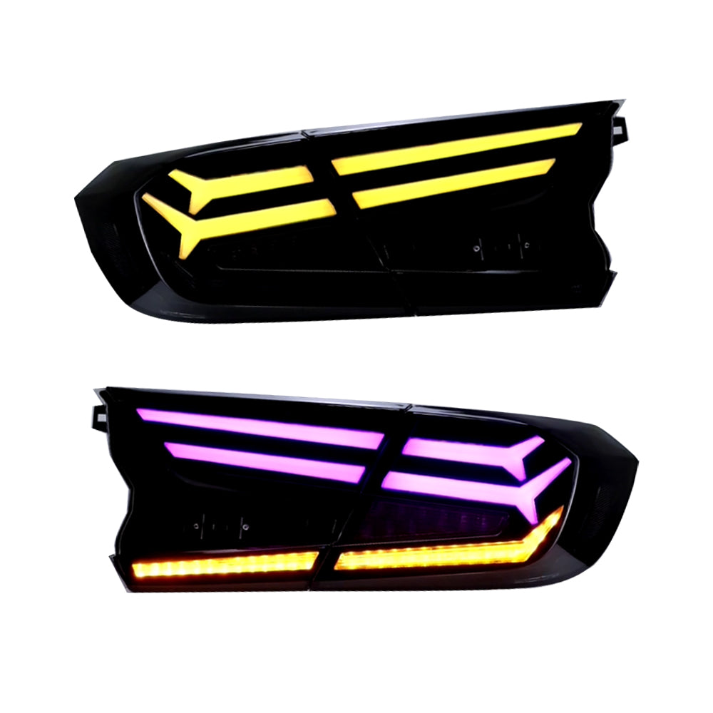 Full LED RGB Tail Lights for 2018-22 Honda Accord (Fishbone Style)