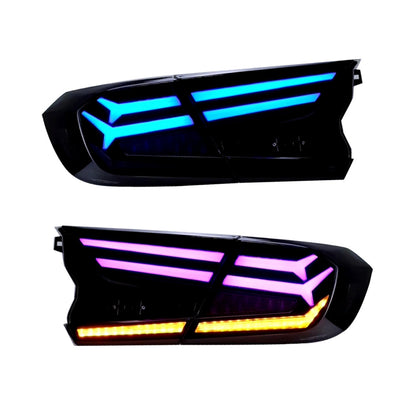 Full LED RGB Tail Lights for 2018-22 Honda Accord (Fishbone Style)