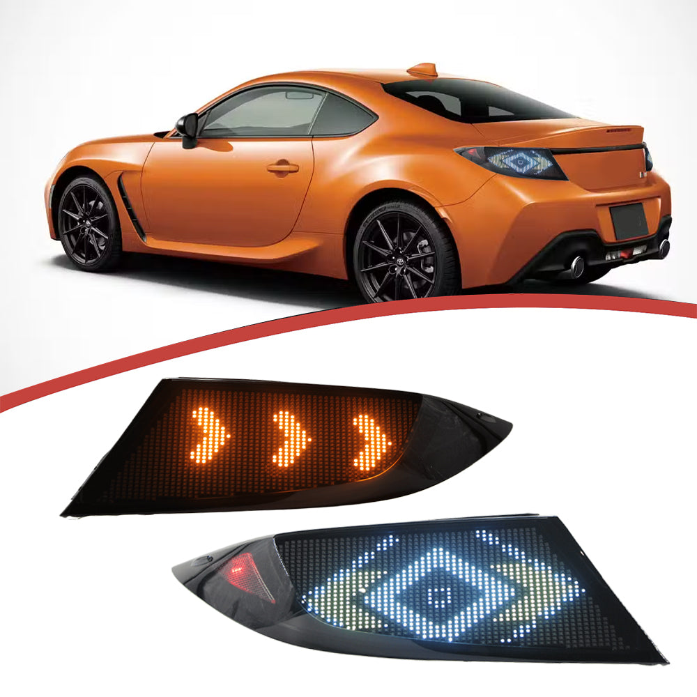 Full LED Digital RGB Tail Lights Assembly for 2022-26 Toyota GR86 & Subaru BRZ