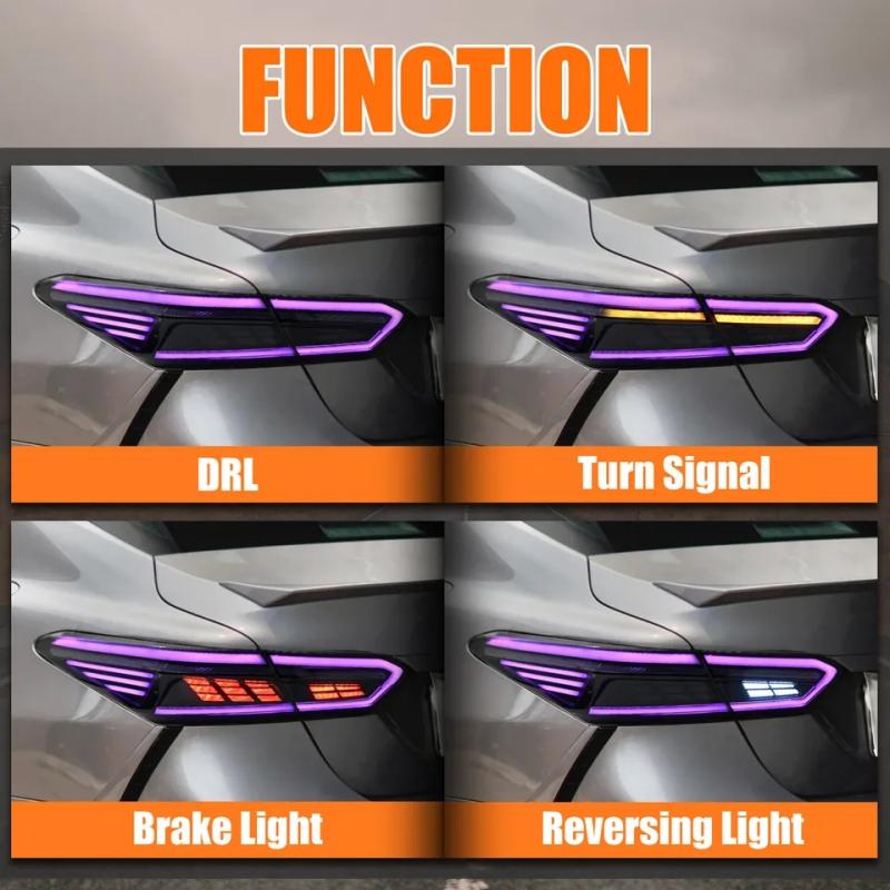 Full LED RGB Taillights Assembly for 2018-24 Toyota Camry