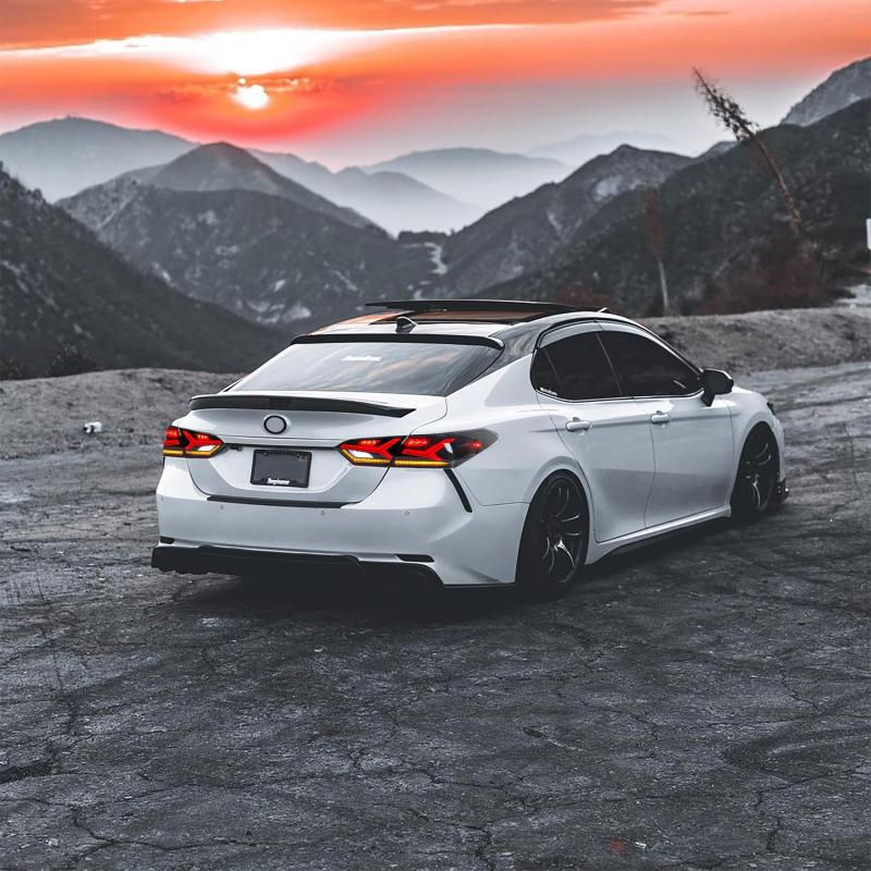 Full LED RGB Taillights Assembly for 2018-24 Toyota Camry(Fish Bone Style)
