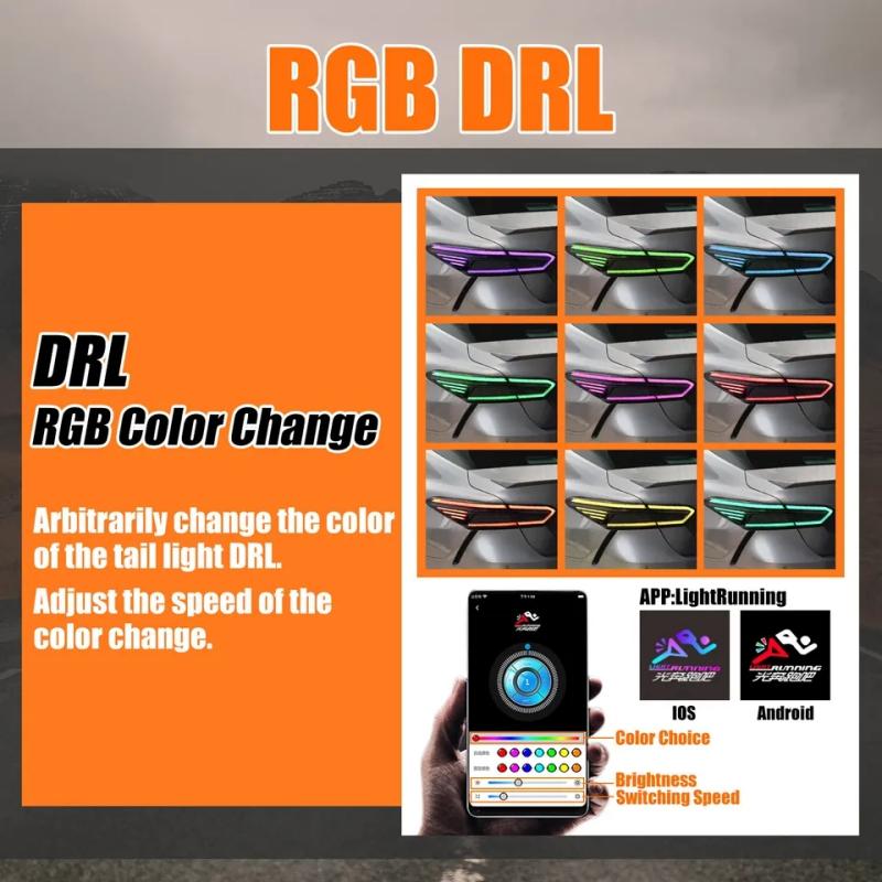 Full LED RGB Taillights Assembly for 2018-24 Toyota Camry