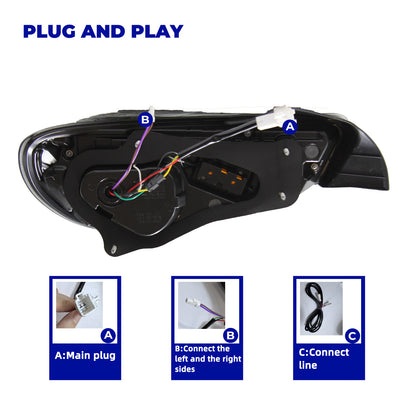 Full LED Digital RGB Tail Lights Assembly for 2012-20 Toyota GT86 / BRZ / FRS