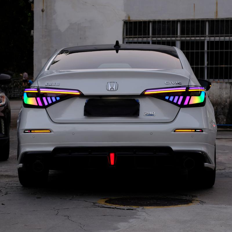 Full LED RGB Tail Lights Assembly for 2022-26 Honda Civic Sedan