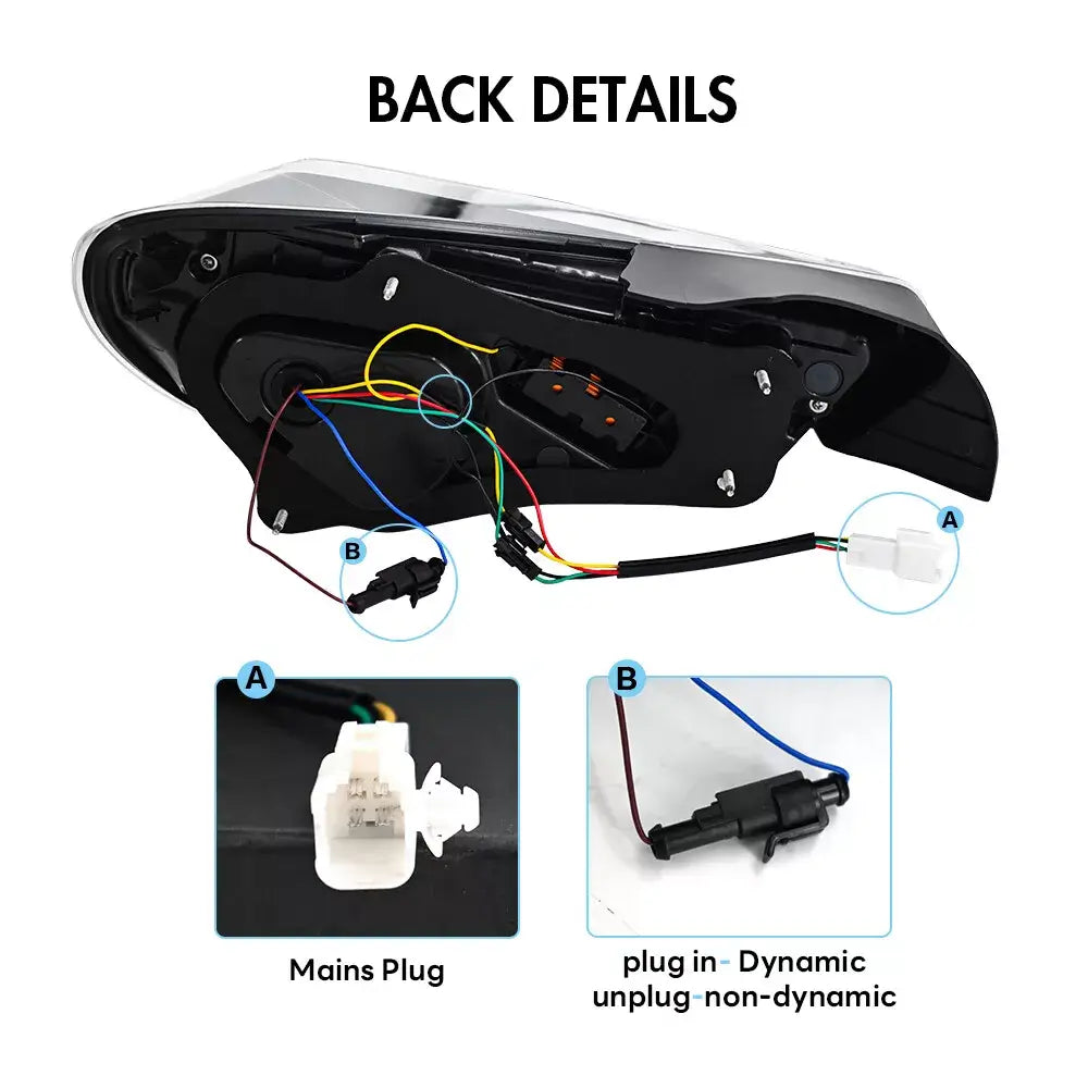 Full LED RGB Tail Lights for 2012–23Toyota GT86/Subaru BRZ/Scion FRS with Projector Turn Signals