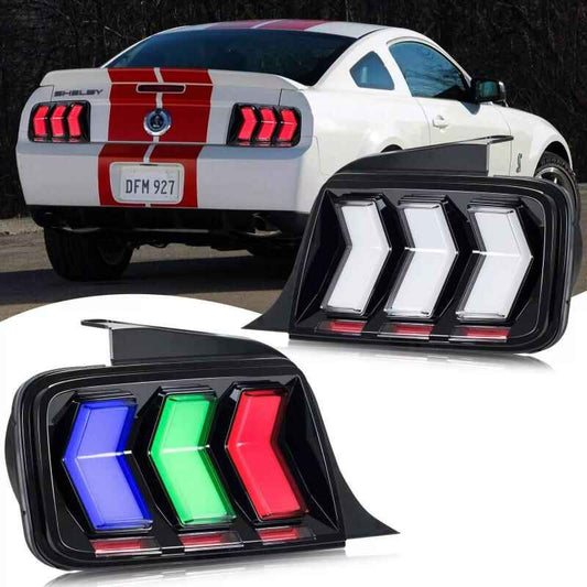 Full LED RGB Taillights Assembly for 2004-09 Ford Mustang